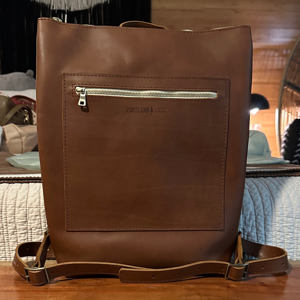 Portland Leather Honey Brown Laptop Backpack
